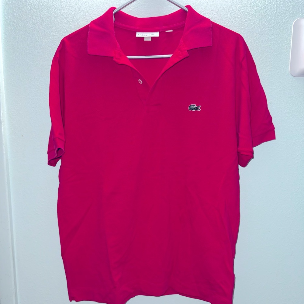 Fiusha pink Lacoste polo shirt